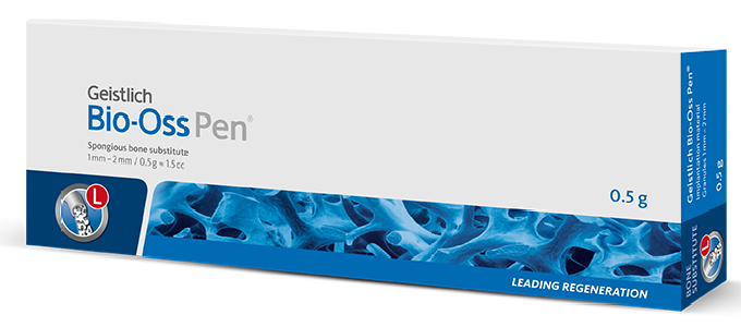 Bio-Oss Pen 0,5 г, гранулы 1-2 мм, размер L, натуральный костнозамещающий материал в апликаторе