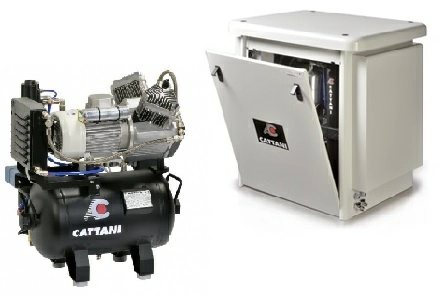 Компрессор Cattani на 2 установки (ресивер 30л)